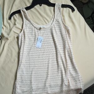 Elegant Cream Sleeveless Top Nwt